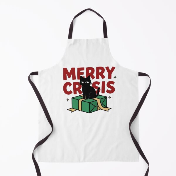 Item preview, Black Cat Sitting on Christmas Gift Box / Funny Holiday Illustration designed and sold by LuloCreative.