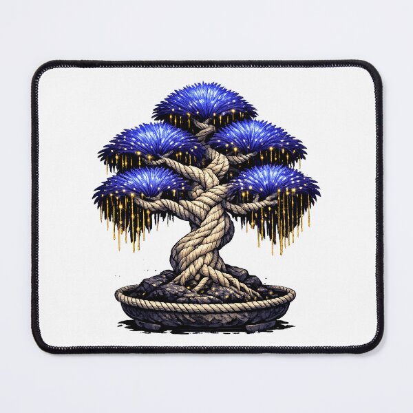 Item preview, Glowing Indigo Fiber Bonsai Tree designed and sold by teemix.