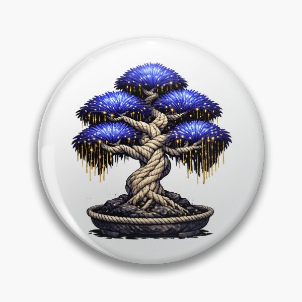 Item preview, Glowing Indigo Fiber Bonsai Tree designed and sold by teemix.