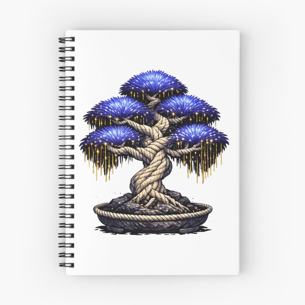 Item preview, Glowing Indigo Fiber Bonsai Tree designed and sold by teemix.