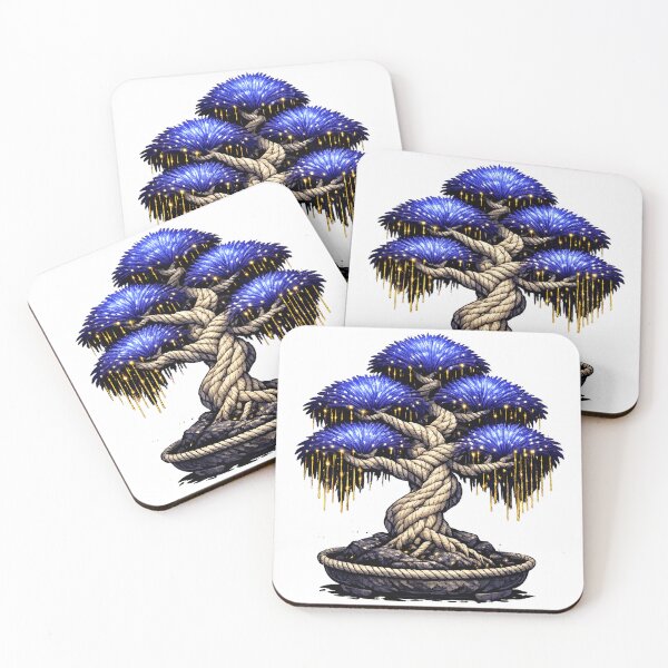 Item preview, Glowing Indigo Fiber Bonsai Tree designed and sold by teemix.