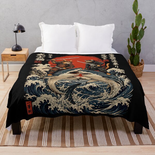 Item preview, Aesthetic Cat Samurai Japanese Art Style designed and sold by Portes-Ruty.