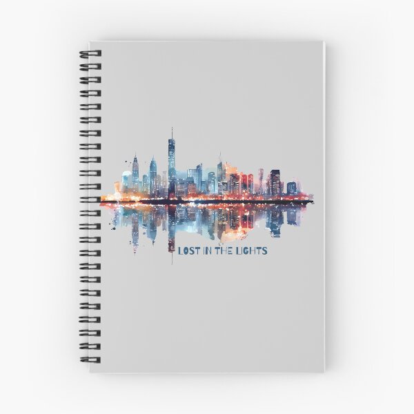 Item preview, Lost in the Lights - Vibrant Watercolor City Skyline & Water Reflection designed and sold by SeJaa.