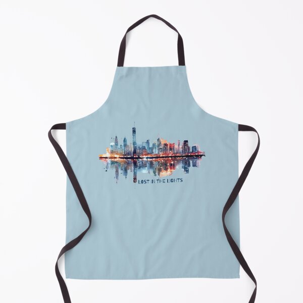 Item preview, Lost in the Lights - Vibrant Watercolor City Skyline & Water Reflection designed and sold by SeJaa.