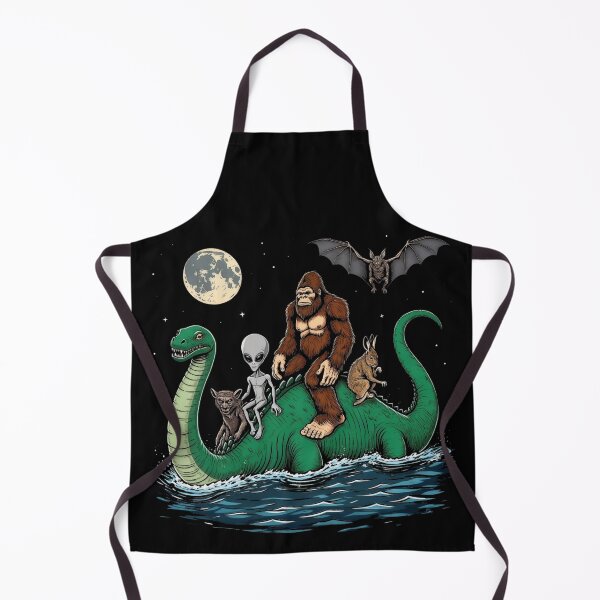 Item preview, Cryptid Bigfoot Jackalope Mothman Loch Ness Monster designed and sold by CF_VintageDesign.