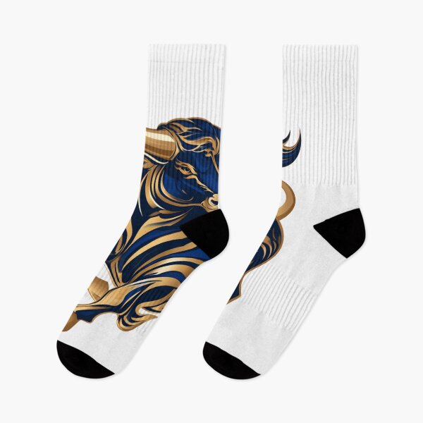 Item preview, Ornate Blue and Gold Charging Bull Graphic designed and sold by TrendyGalaxy.