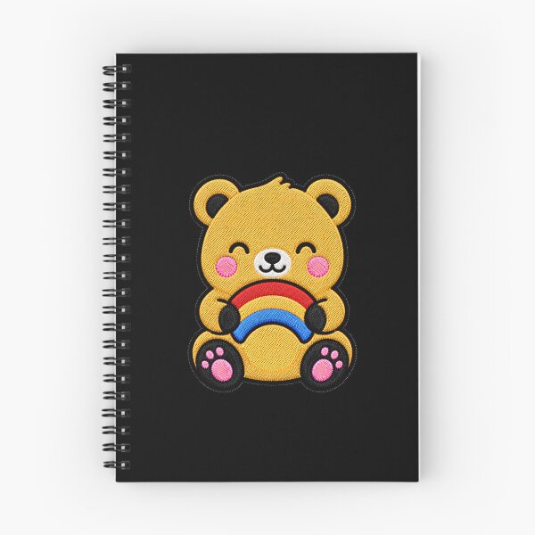 Item preview, Cute Bear Holding Rainbow Kawaii Embroidery Patch designed and sold by ColorSplash123.