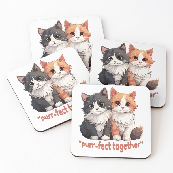 Item preview, Purr-fect Together Cute Cats Art designed and sold by GEEZER.