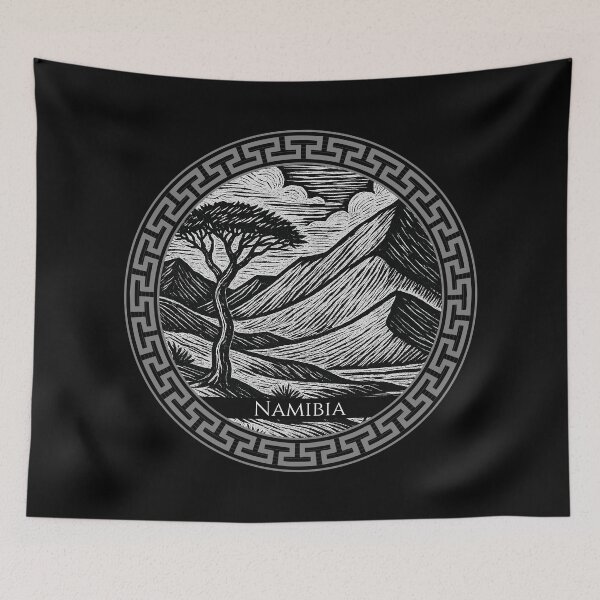 Item preview, Namibia Vintage Woodcut Art designed and sold by Thistle-TShop.