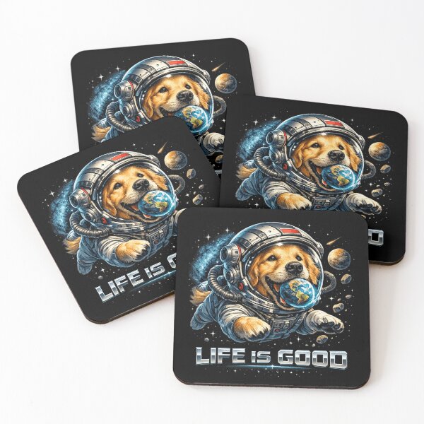 Item preview, Golden Retriever Astronaut - Space Dog Life Is Good designed and sold by teemix.