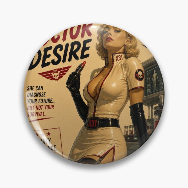 Item preview, Doctor Desire Vintage Sci-Fi Nurse Movie Poster designed and sold by obstinator.