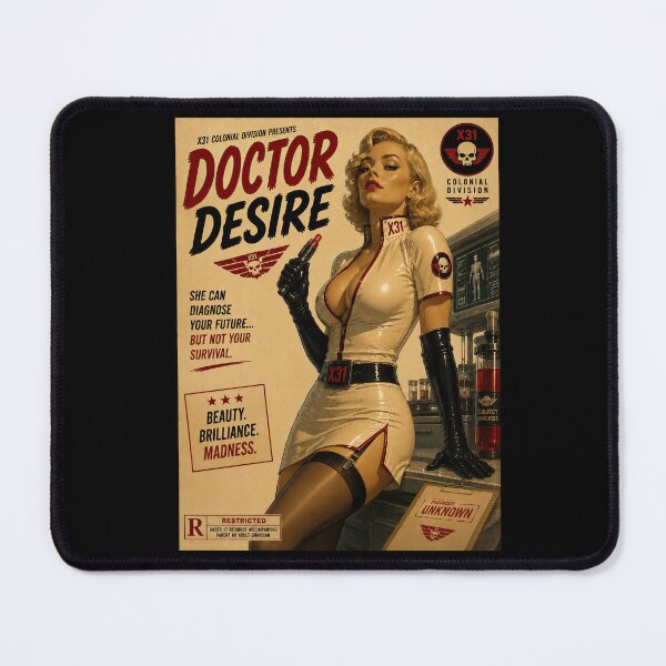 Item preview, Doctor Desire Vintage Sci-Fi Nurse Movie Poster designed and sold by obstinator.