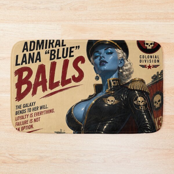 Item preview, Admiral Lana Blue Balls Vintage Sci-Fi Movie Poster designed and sold by obstinator.