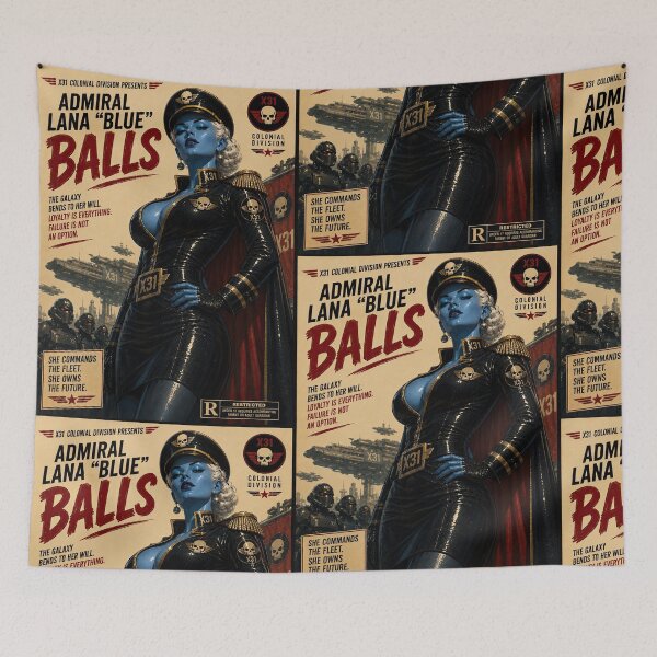 Item preview, Admiral Lana Blue Balls Vintage Sci-Fi Movie Poster designed and sold by obstinator.