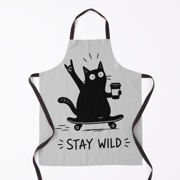 Item preview, Stay Wild Cat Skateboard designed and sold by RajDeals.
