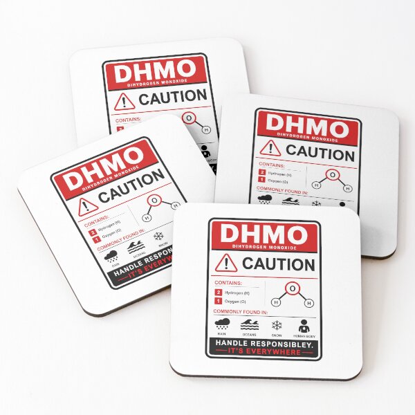 Item preview, DHMO Warning Funny Chemistry Water Science Parody designed and sold by teeperfect.
