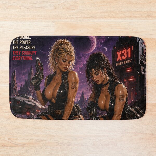 Item preview, Space Huntress Dark Edition Retro Sci-Fi Movie Poster designed and sold by obstinator.