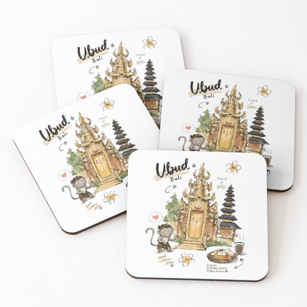 Item preview, Cute Bali Temple Ubud Doodle Art v2 designed and sold by RamyGallery.