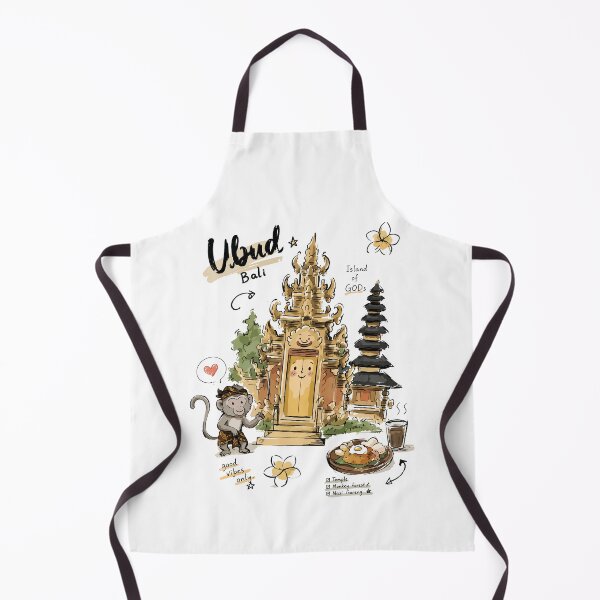 Item preview, Cute Bali Temple Ubud Doodle Art v2 designed and sold by RamyGallery.