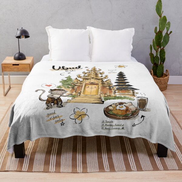 Item preview, Cute Bali Temple Ubud Doodle Art v2 designed and sold by RamyGallery.