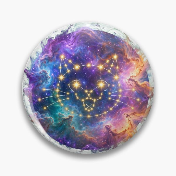 Item preview, Cosmic Cat Constellation - Colorful Galaxy Nebula Cat Face - Cute Meowing Star Map designed and sold by Csaba1983.