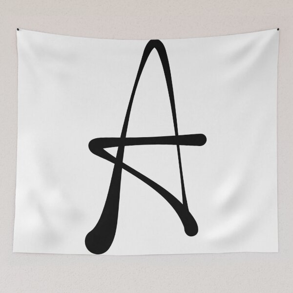 Item preview, Letter A Handwritten Modern Monogram Typography Art designed and sold by Red Onion.