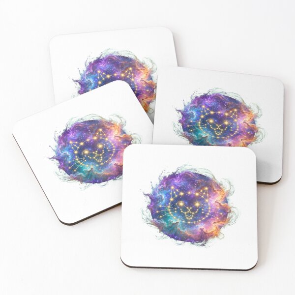 Item preview, Cosmic Cat Constellation - Colorful Galaxy Nebula Cat Face - Cute Meowing Star Map designed and sold by Csaba1983.