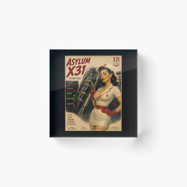 Item preview, Asylum X31 Vintage Sci-Fi Nurse Movie Poster designed and sold by obstinator.
