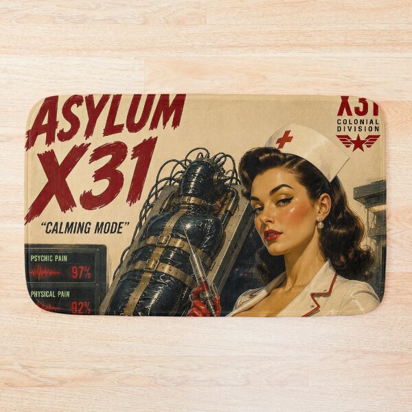 Item preview, Asylum X31 Vintage Sci-Fi Nurse Movie Poster designed and sold by obstinator.