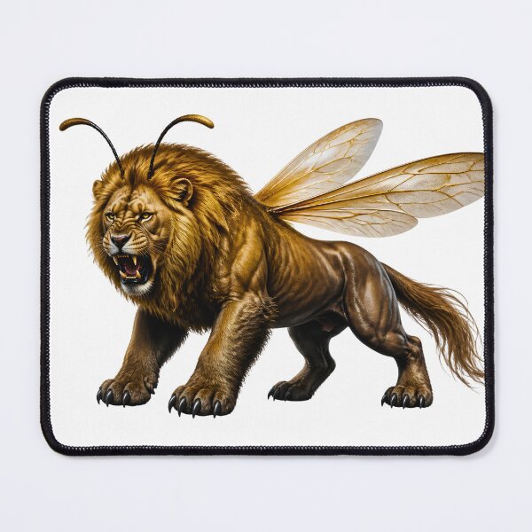 Item preview, Epic Lion Horse Bear Bee Chimera - Surreal Fantasy Monster designed and sold by Mementoo.