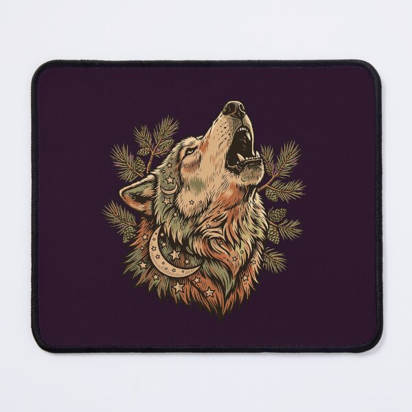 Item preview, Cosmic howling wolf - retro celestial Forrest spirit designed and sold by Elevated420.