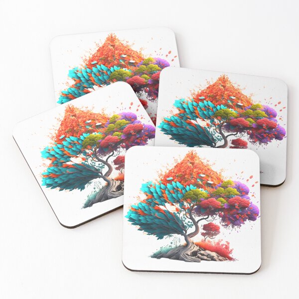 Item preview, Windswept Tree with Orange Crown designed and sold by RAGANADesign.