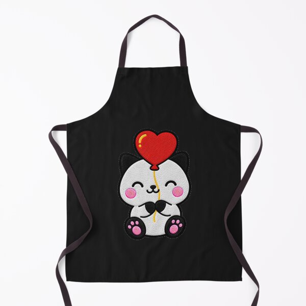 Item preview, Cute Cat Holding Red Heart Balloon Kawaii Embroidery Patch designed and sold by ColorSplash123.