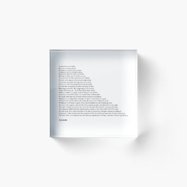 Aristotle Quotes Acrylic Block