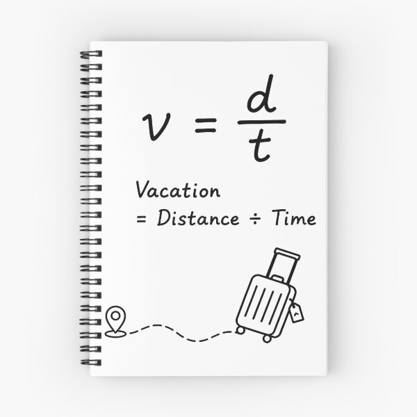 Item preview, Vacation Equals Distance Time Equation designed and sold by ianm1028.