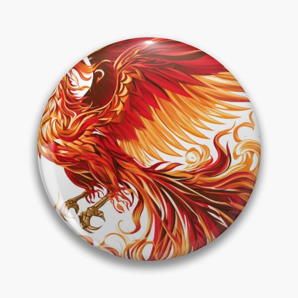 Item preview, Vibrant Red and Orange Fire Phoenix Illustration designed and sold by TrendyGalaxy.