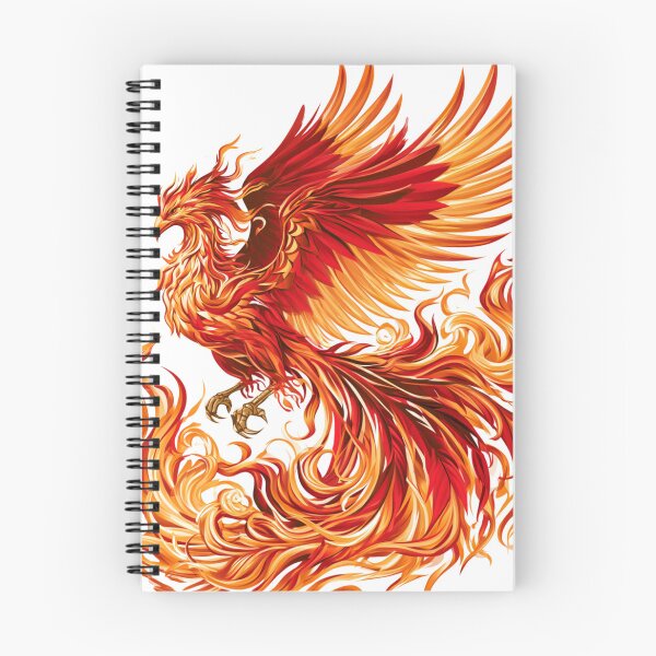 Item preview, Vibrant Red and Orange Fire Phoenix Illustration designed and sold by TrendyGalaxy.