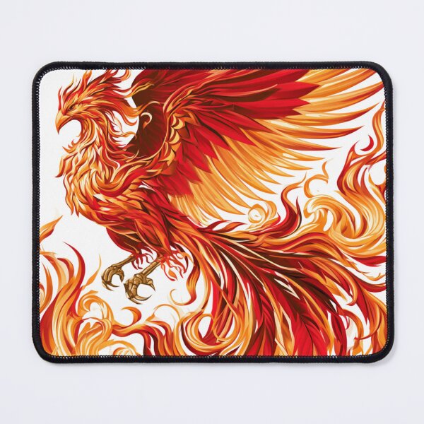 Item preview, Vibrant Red and Orange Fire Phoenix Illustration designed and sold by TrendyGalaxy.