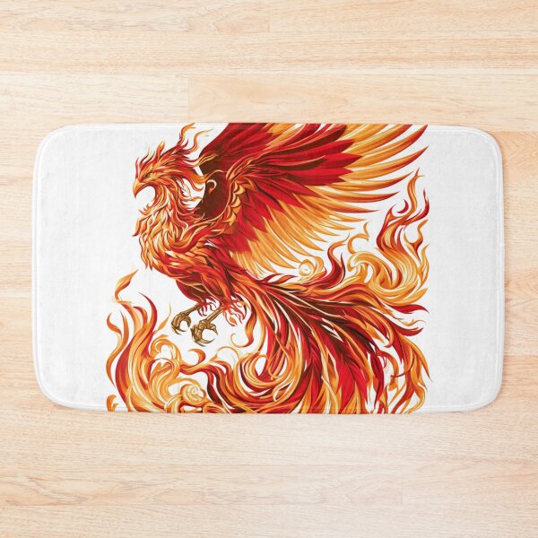 Item preview, Vibrant Red and Orange Fire Phoenix Illustration designed and sold by TrendyGalaxy.