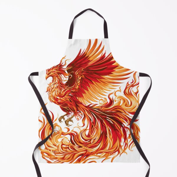 Item preview, Vibrant Red and Orange Fire Phoenix Illustration designed and sold by TrendyGalaxy.