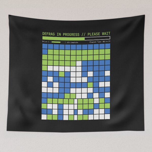 Item preview, Retro Computer Defrag - Cyberpunk IT Tech designed and sold by SplashTastic.