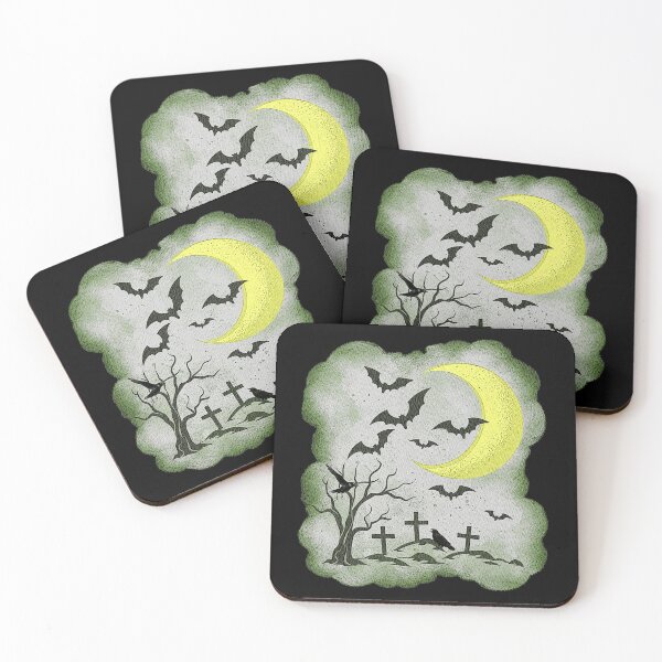Item preview, Moons, night motifs, graves and bats designed and sold by Kirei-Lily.