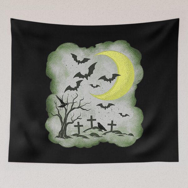 Item preview, Moons, night motifs, graves and bats designed and sold by Kirei-Lily.