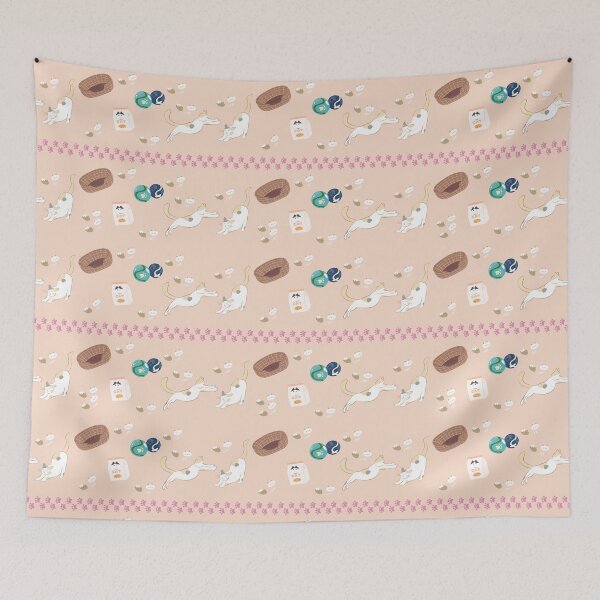 Item preview, Cat Seamless Pattern designed and sold by Flare-shiningray.