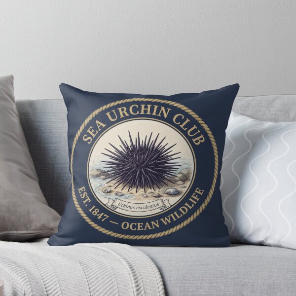 Item preview, Sea Urchin Club Vintage Badge Ocean Wildlife designed and sold by CalmCapy Co.