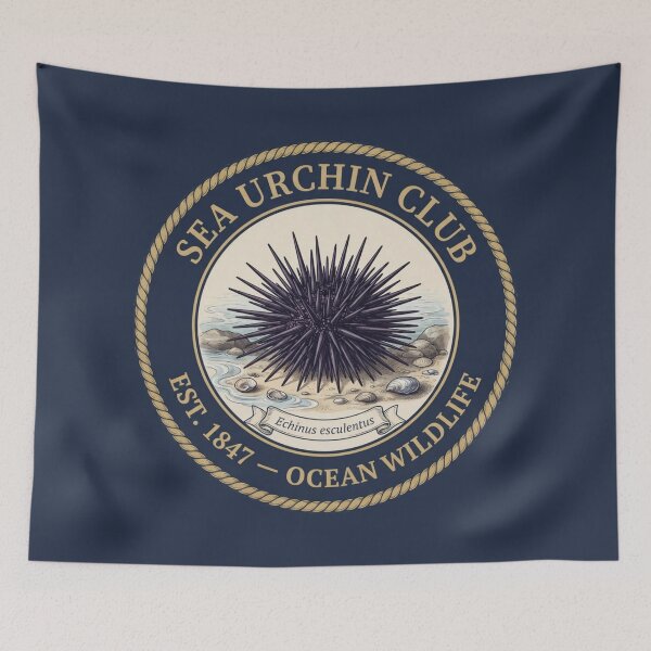 Item preview, Sea Urchin Club Vintage Badge Ocean Wildlife designed and sold by CalmCapy Co.