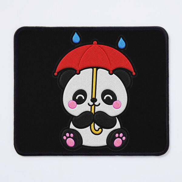 Item preview, Cute Panda Holding Red Umbrella Kawaii Embroidery Patch designed and sold by ColorSplash123.
