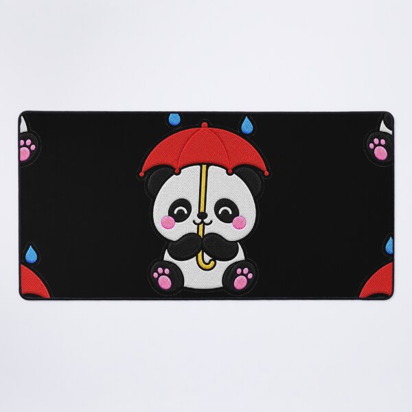 Item preview, Cute Panda Holding Red Umbrella Kawaii Embroidery Patch designed and sold by ColorSplash123.