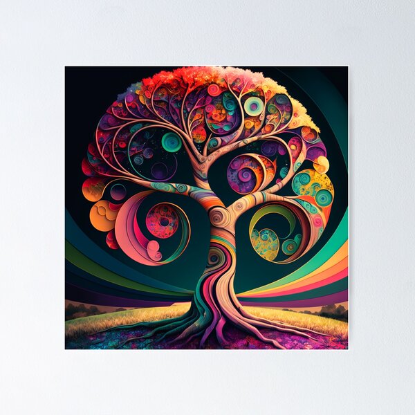 Item preview, Swirled Tree of Life Over Open Field designed and sold by RAGANADesign.