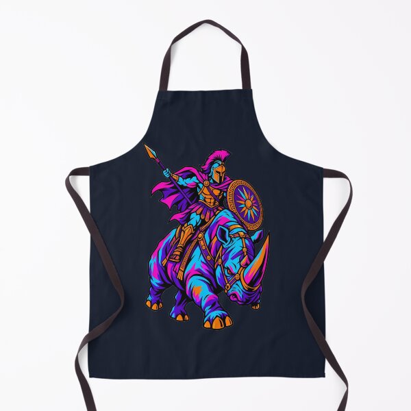 Item preview, Neon Spartan Warrior on Rhinoceros designed and sold by KungPowUnicorn.